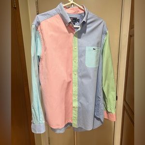 Vineyard Vines Men’s Pastel Multicolored Button Down Slim Fit Tucker Shirt XL